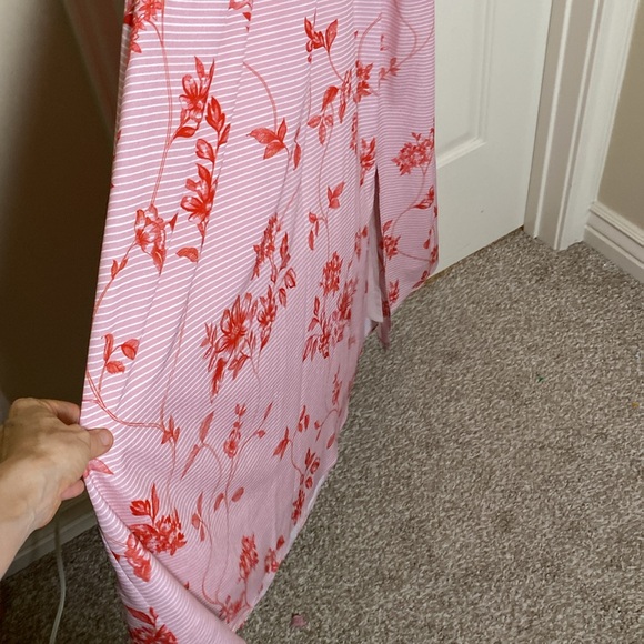 NWT Badgley Mischka size 2 Halter Blue Red Pink dress Floral MAXI - Picture 8 of 10